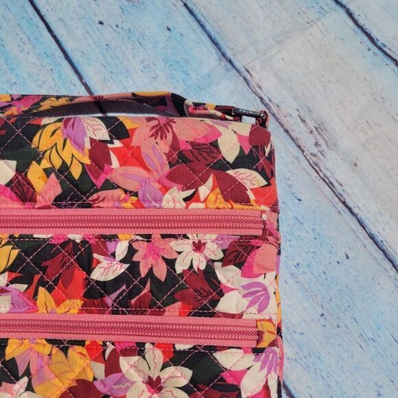 Vera Bradley Women's Triple Zip Multicolor Floral print Crossbody Hipster Bag - Picture 9 of 13